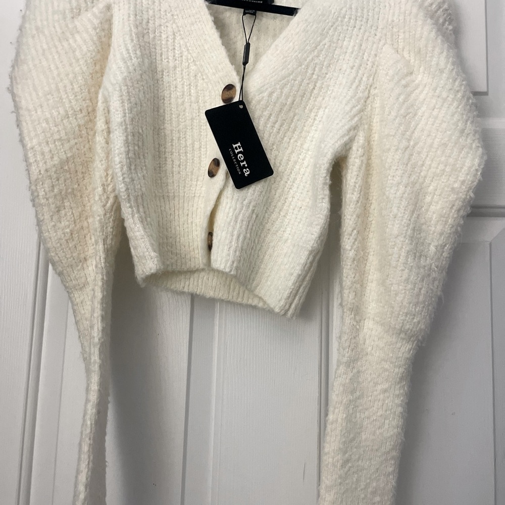 Cream cardigan sweater w/ tags